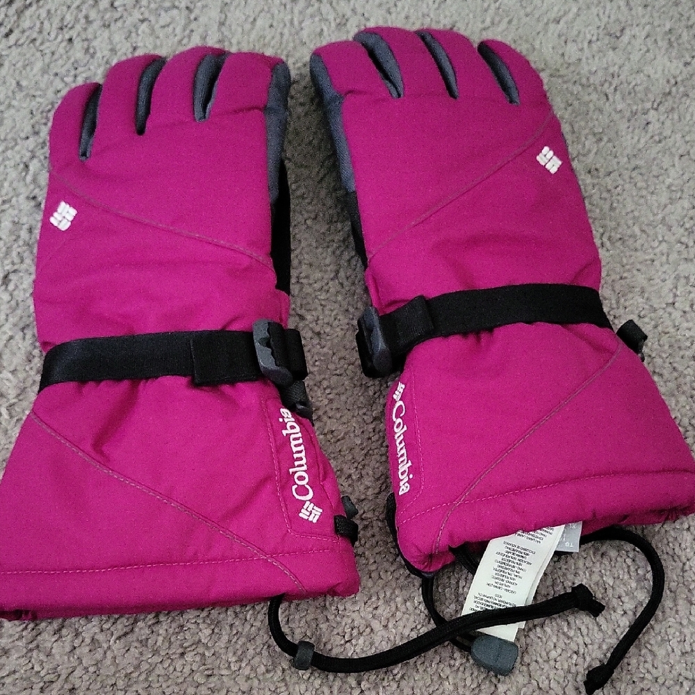 Columbia Bright Pink Winter Ski Gloves